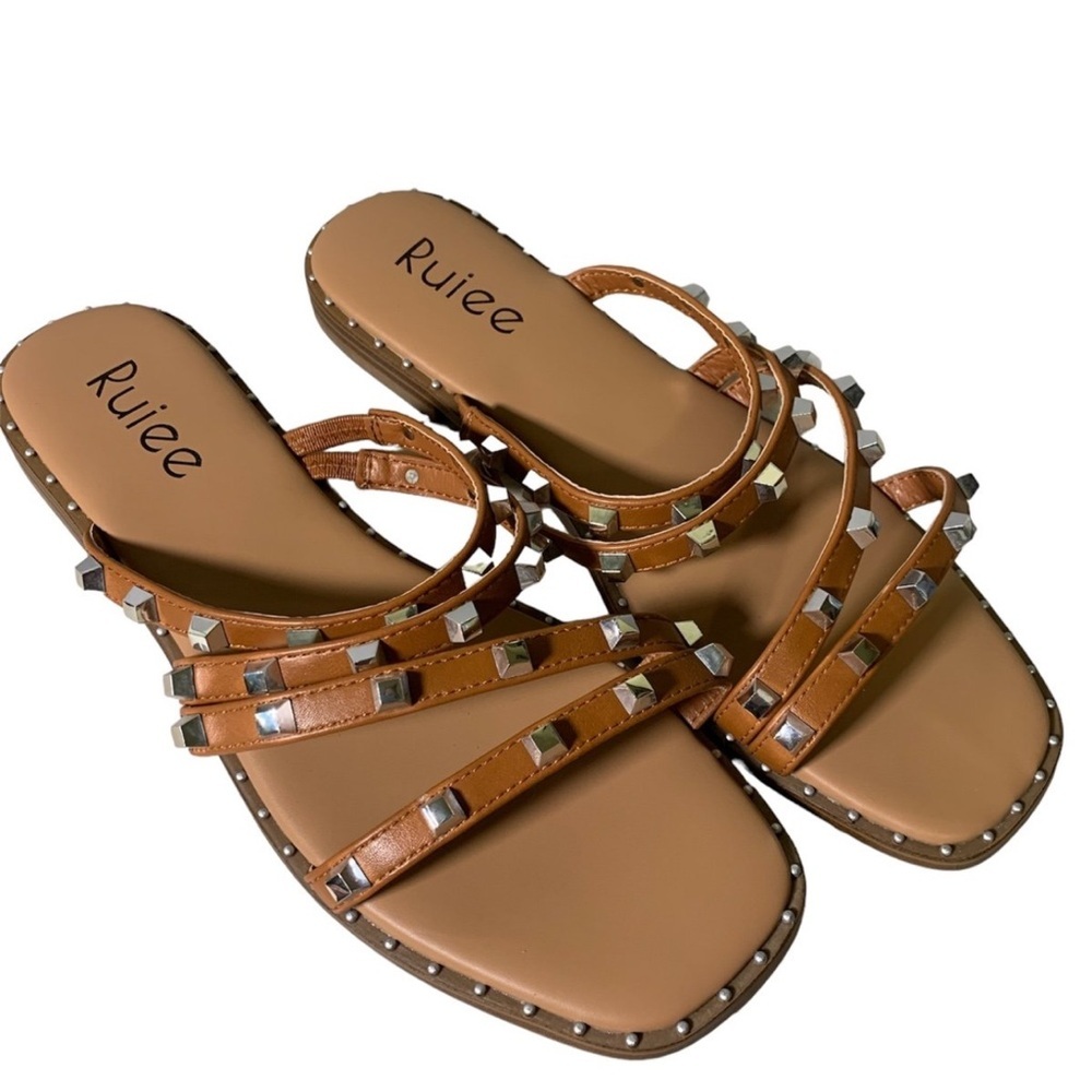 Ruiee NEW Size 10 Brown Beaded Sandals